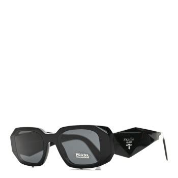 prada spr 12 q|PRADA Acetate Metal Cinema Sunglasses SPR 12Q Black .